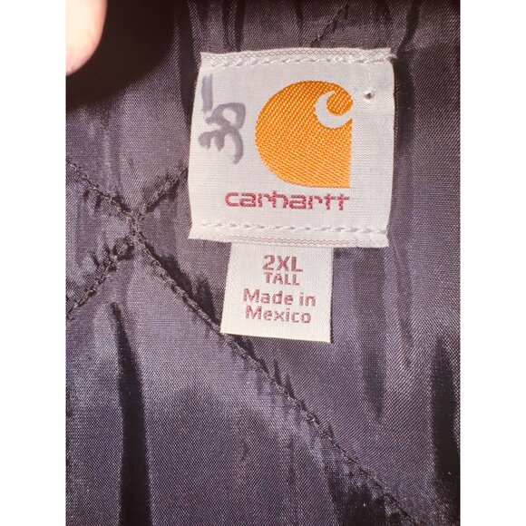 NWOT Carhartt Duck Traditional Brown Insulated Barn Jacket Chore Coat XXL Tall - Picture 6 of 16